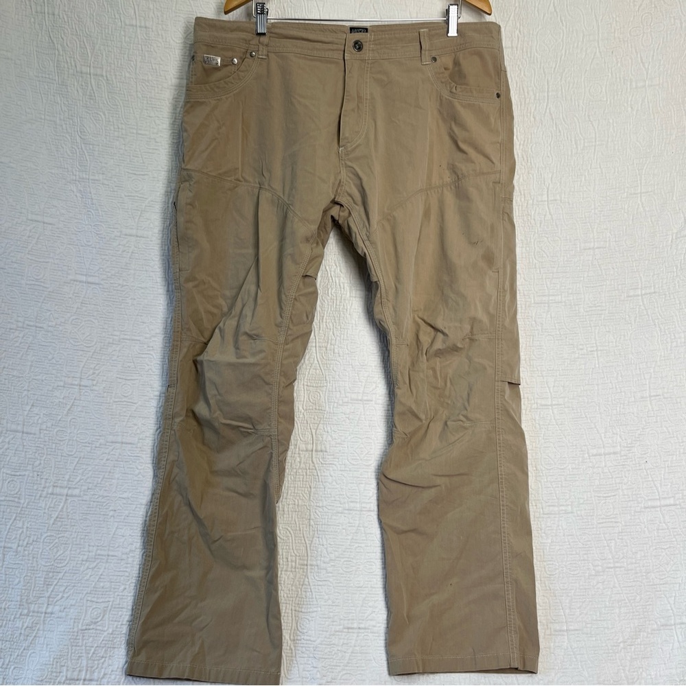 Kuhl Konfidant Pants Mens Size 40x32 Khaki Tan Lightweight Hiking Outdoor Casual